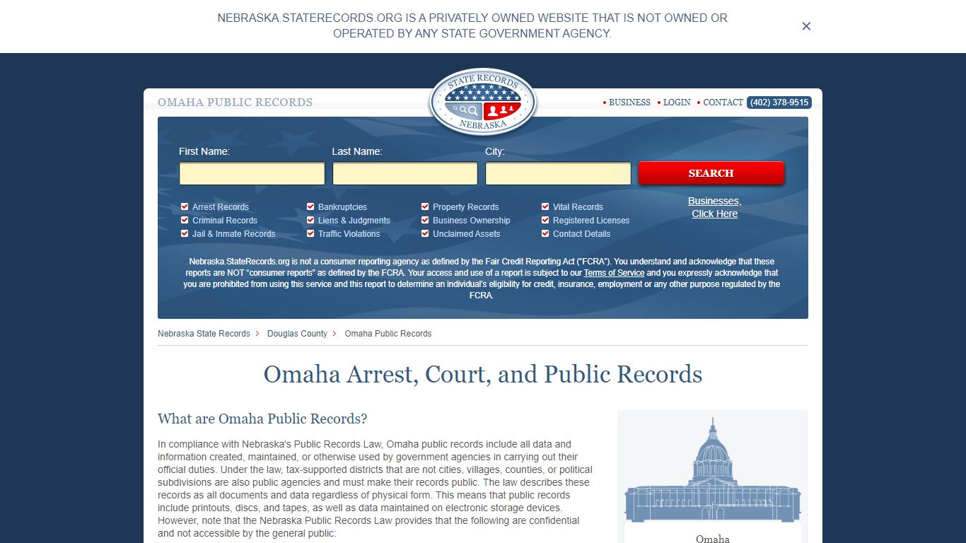 Omaha Arrest and Public Records | Nebraska.StateRecords.org